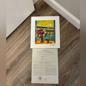 JEAN-CLAUDE PICOT LA FENETRE OUVERTE 2021 LITHO WITH SPOT VARNISH PARK WEST COA